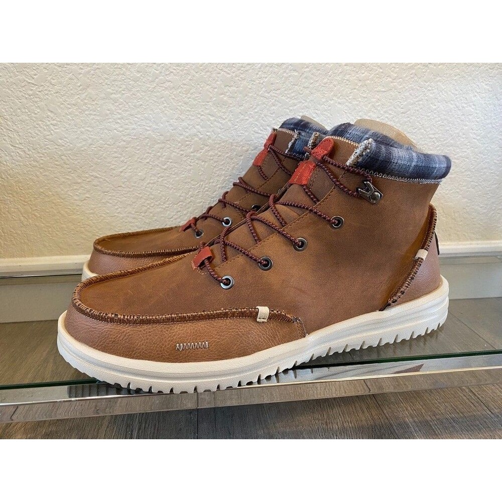 Hey Dude Mens Bradley Classic Ankle Boots US 15 EU 48 Cognac Water Resistant - Picture 3 of 7